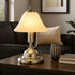 Sigrid Tischlampe E14 Alabasterglas Nickel | Shiraki