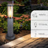 Clara LED Enstehlampe Edelstahl mit Bewegungssmelder & Steckdose | Shiraki