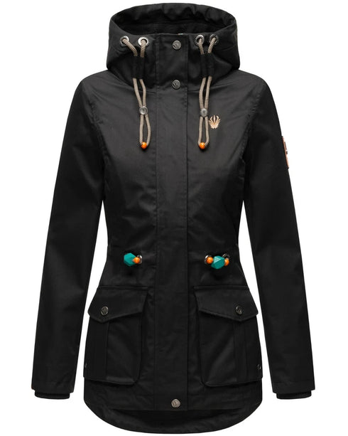 Noa Damen Übergangsjacke mit Teddyfleece & Kapuze