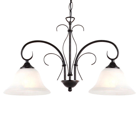 Signe Vintage Pendelleuchte 2-flammig Metall Glas | Shiraki