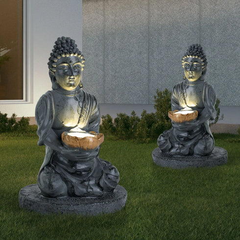 Ronja Solar Gartenlampe Buddha LED 28cm | Shiraki
