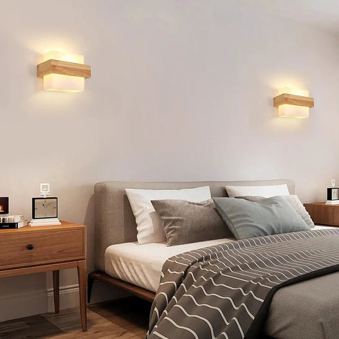 Marceline Holz Wandleuchte Vintage Innenleuchte | Shiraki