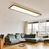 Maud LED Deckenleuchte Holzoptik 80 cm rechteckig weiß opal | Shiraki