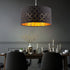 Karin LED Pendelleuchte E27 Schwarz Gold Hängelampe | Shiraki