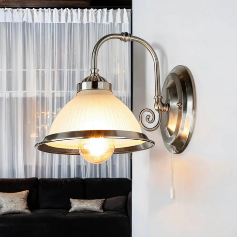 Sophie Wandleuchte E27 Silber Antik Jugendstil | Shiraki