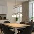Signe LED Pendelleuchte Rauchglas Nickel Matt 4-flammig