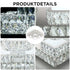 Carina LED Kristall Deckenleuchte dimmbar Silber 48 cm | Shiraki