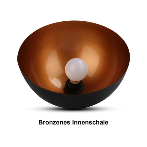 2 Stück Hem LED Pendelleuchte Metall Schwarz-Gold Hängelampe