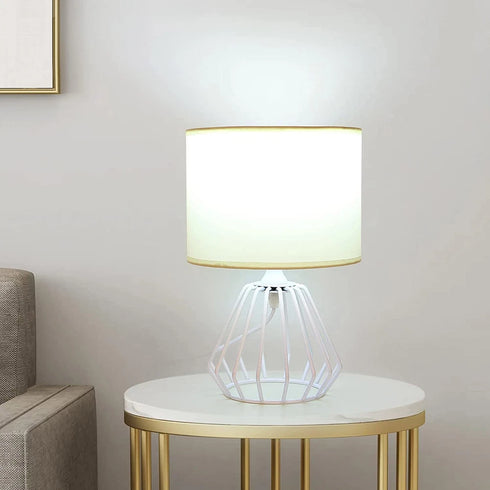 Celestina 2-teilige Tischlampe Stoff E27 Nachtlampe | Shiraki
