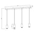 Soren Holz Metall LED Pendelleuchte 4-flammig | Shiraki
