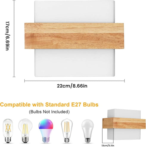 Marceline Holz Wandleuchte Vintage Innenleuchte | Shiraki