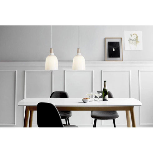 Linnea LED Holz Pendelleuchte Esche Weiß Ø 20 cm