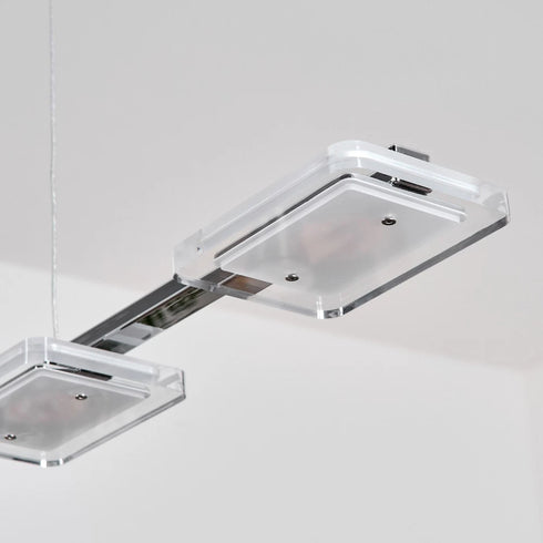 Rune LED Pendelleuchte Metall Silber Größe 78 cm Hängelampe