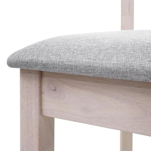 ALVAR Esszimmerstuhl 2er Set aus Stoff und Massivholz
