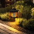 Senni Solarleuchte Garten LED Flackerlicht Erdspießlampe schwarz | Shiraki