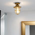 Marit LED Deckenleuchte Messing Riffelglas Ø16cm IP54 | Shiraki