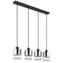 Linnea Luxus Pendelleuchte 4-flammig Glas & Metall | Shiraki