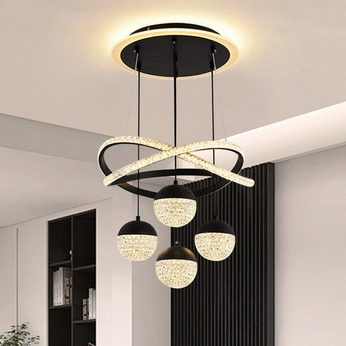 Freja PendelleuchteLED 54W Schwarz | Shiraki
