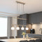 Signe LED Pendelleuchte Rauchglas Nickel Matt 4-flammig