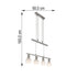 Signe LED Pendelleuchte Rauchglas Nickel Matt 4-flammig
