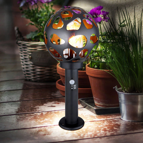 Noor Stehlampensockel LED E27 Bewegungsmelder 45 cm Außenlicht | Shiraki