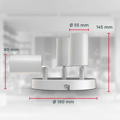 Lars LED Spotleuchte Schwenkbar GU10 Deckenlampe | Shiraki