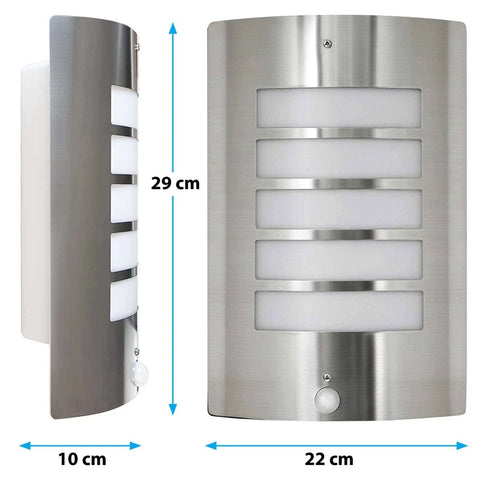 Elín LED Außenleuchte E27 Edelstahl IP44 | Shiraki