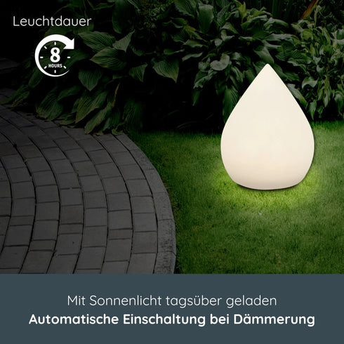 Adelaide Solar Gartenleuchte Tropfen RGB Farbwechsel | Shiraki