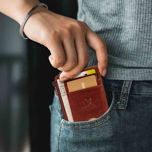Slim RFID Leder Kartenetui | FeinEtui