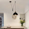 Lars LED Pendelleuchte Holz & Schwarz Ø43 cm