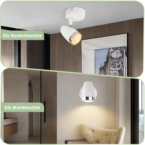 Kasper LED Deckenstrahler modern Weiß Deckenlampe