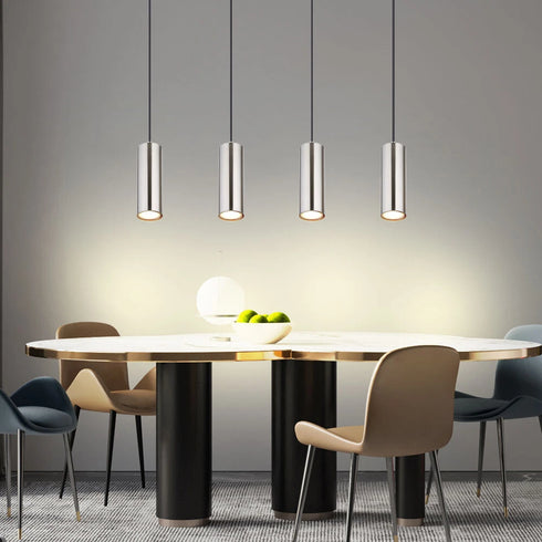 Tyra LED Pendelleuchte GU10 Nickel Matt 4-flammig | Shiraki
