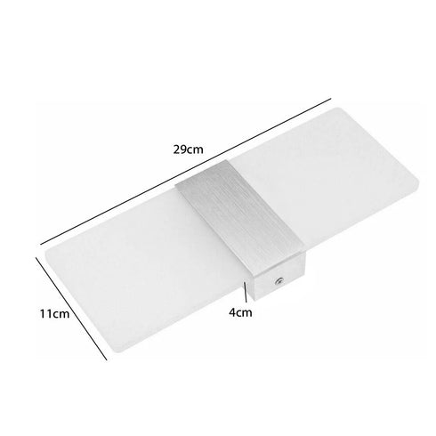 Hallie 2-teilige LED-Wandleuchten oben und unten 6 W Aluminium Acryl | Shiraki