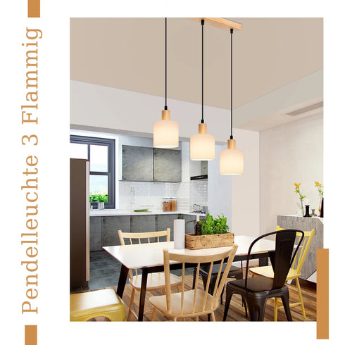 Leif LED Pendelleuchte Esszimmerlampe für Küche | Shiraki