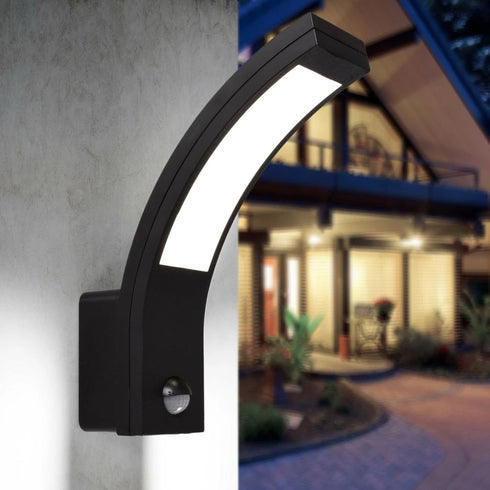 Zoé LED Außenleuchte Wandleuchte mit Bewegungsmelder IP54 | Shiraki