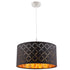 Karin LED Pendelleuchte E27 Schwarz Gold Hängelampe | Shiraki