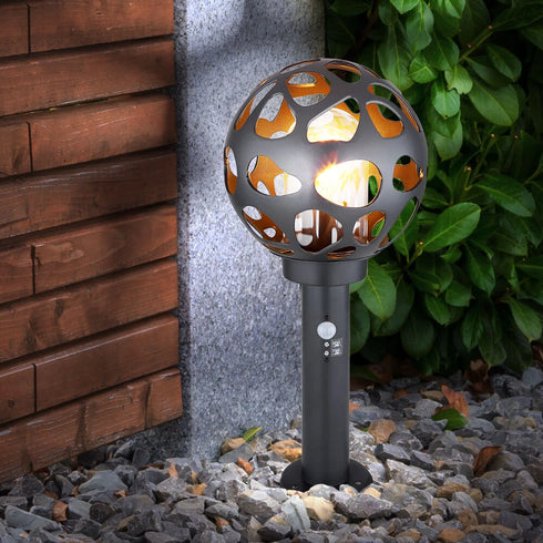 Noor Stehlampensockel LED E27 Bewegungsmelder 45 cm Außenlicht | Shiraki