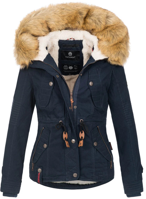 Lexa Damen Winterjacke mit Kapuze & Teddyfell