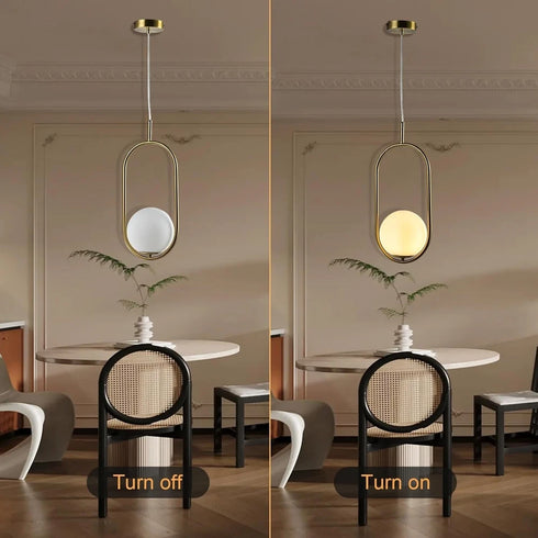 Lina Globe Pendelleuchte Mid-Century G9 25W | Shiraki