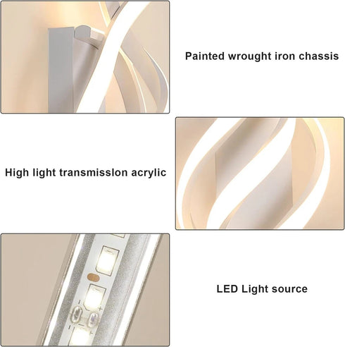 Isolde 2-teilige LED-Wandleuchte Nachtlampe | Shiraki