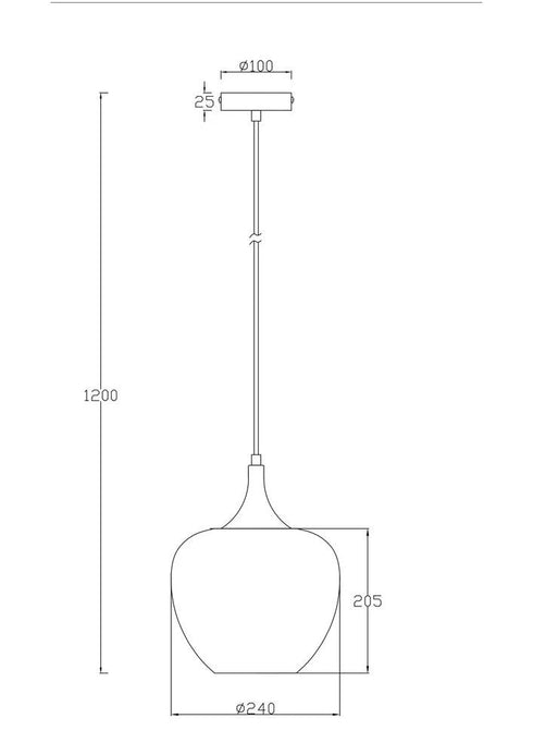 Ingrid Hängeleuchte Glas & Acryl Kristalle E27 | Shiraki