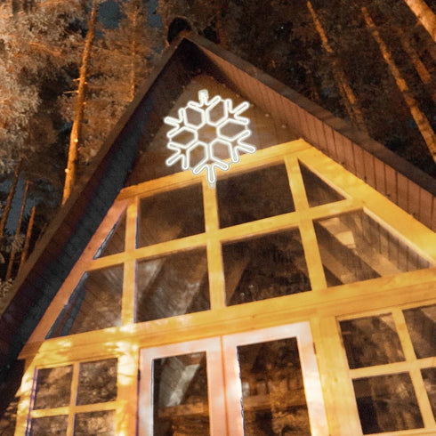 LED Schneeflocke 40 cm – Weihnachtsbeleuchtung für Kuppel Dekor