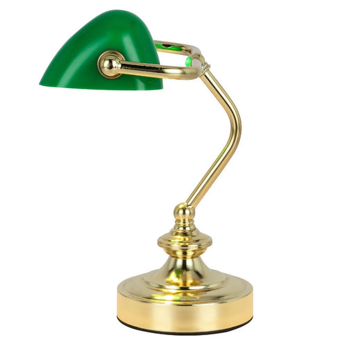 Clara Tischlampe Vintage E14 Grün Messing | Shiraki