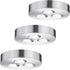 Sophia LED-Deckenleuchte Einbauleuchte 3er-Set Gebürstetes Metall | Shiraki