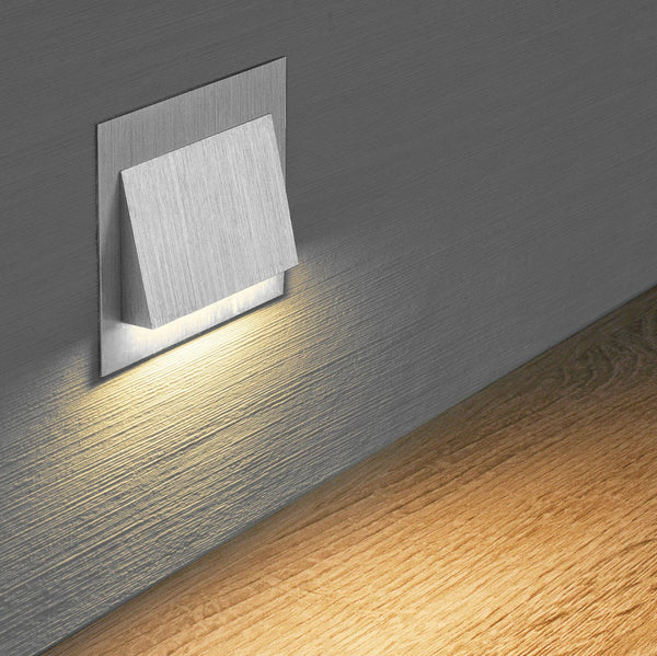 Ylva LED Treppenleuchte Einbau Wand Aluminium | Shiraki