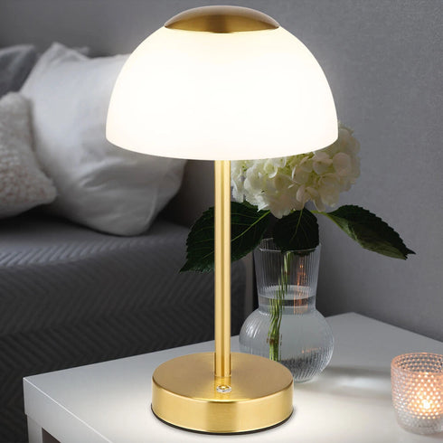 Aurora Tischlampe LED Touchdimmer Akku Metall | Shiraki
