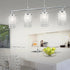 Lara LED Pendelleuchte 4-Flammen Kristall Chrom E14 Hängelampe | Shiraki