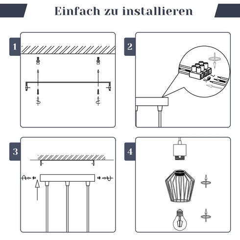 Tor LED Pendelleuchte Metall 3-flammig