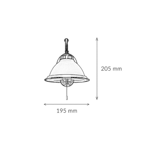 Sophie Wandleuchte E27 Silber Antik Jugendstil | Shiraki