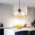Oskar LED Pendelleuchte Rauchglas Amber E27 | Shiraki